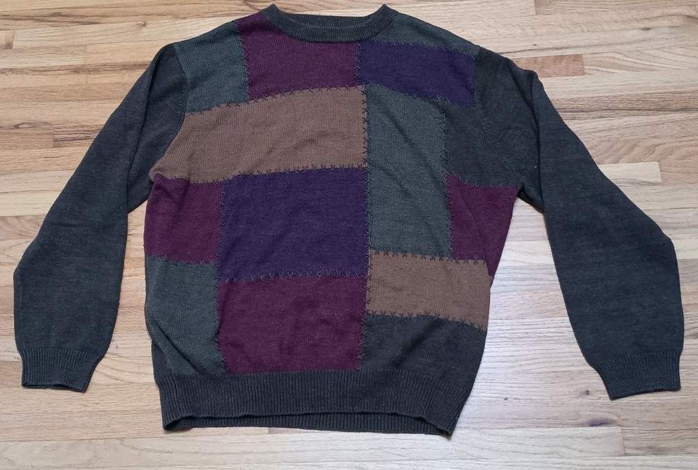 Roundtree And York Sweater Mens Size XL Pullover Regular Fit Brown Grandpa
