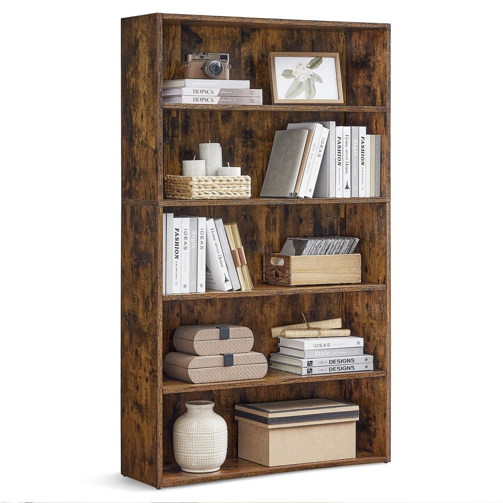 VASAGLE Custos Collection - Bookshelf, 5-Tier Bookcase, Book Shelf, Open Storage
