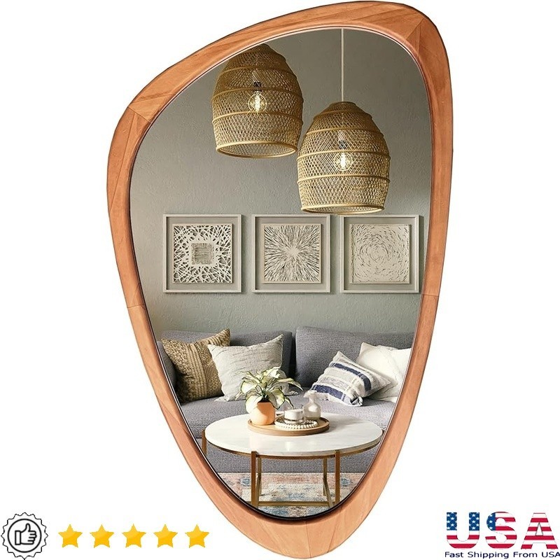Irregular Triangular Wall Mirror Abstract Accent Living Room Bedroom Bath New