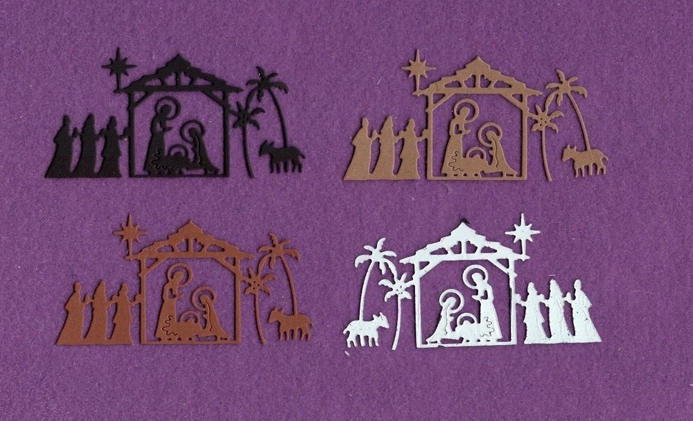 NATIVITY # 5 Christmas  die cuts scrapbook cards
