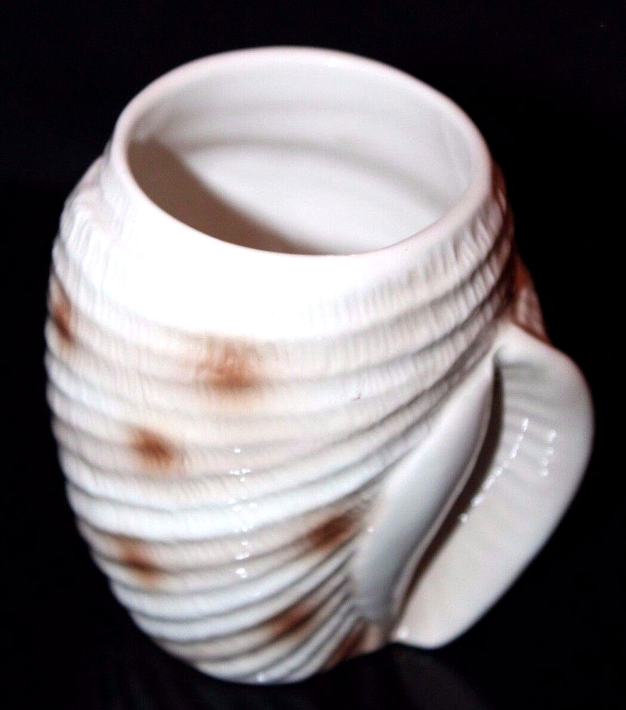 Essential Home Pearl Shells Shell Ceramic Tumbler - Ivory/Brown