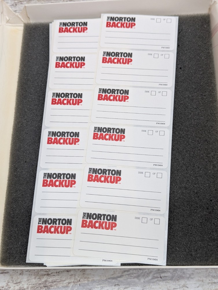 The Norton Backup 5.25" Floppy Discs IBM 1989 PC Computer Program Software