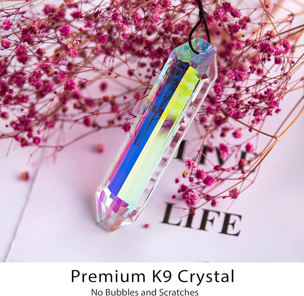 3 Pack Large AB Crystal Sun Catcher Prisms Rainbow Window Hanging Decor