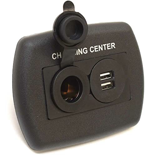 15095 12V/USB Charging Center - Black