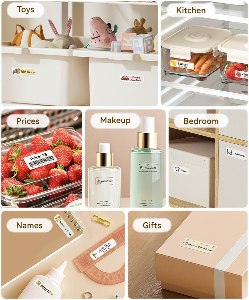 Label Maker Machine Bluetooth Label Printer for School Home Office Organization,