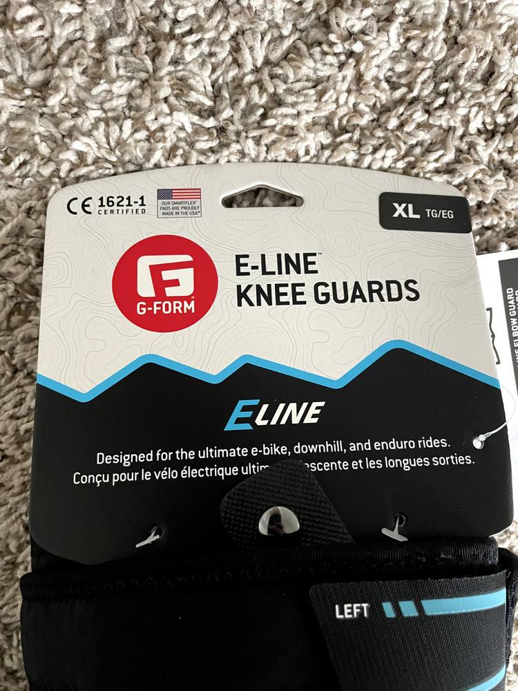 G-Form E-Line Knee Guards - Black XL