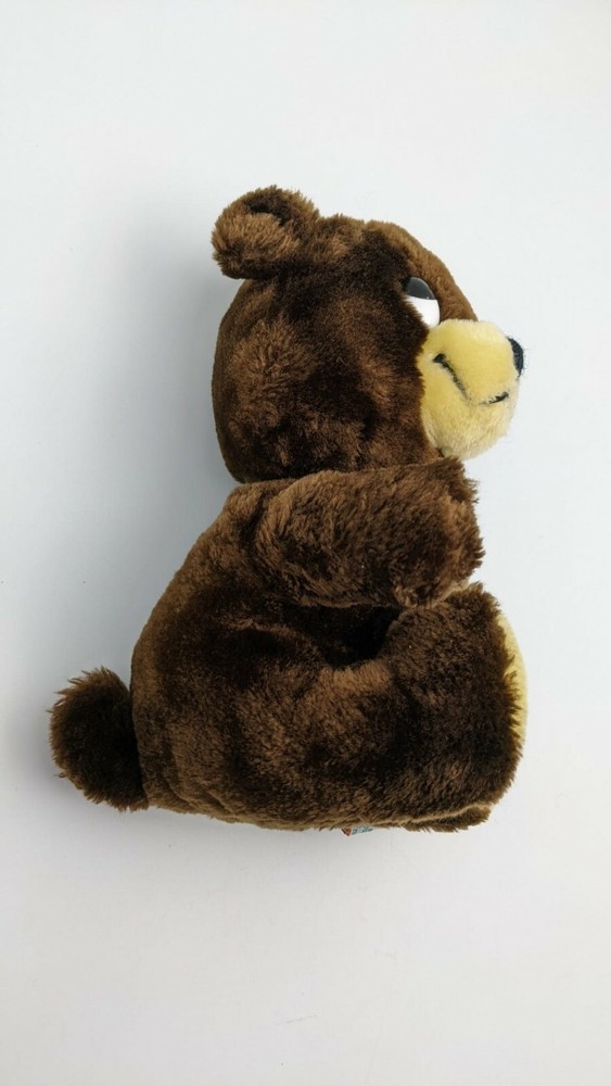 Vintage Dark Brown Arctic Circle Bear Looking Up 1976