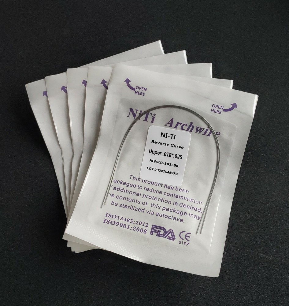 20Pack Dental Orthodontic Super Elastic Reverse Curve NITI Arch Wire Rectangular