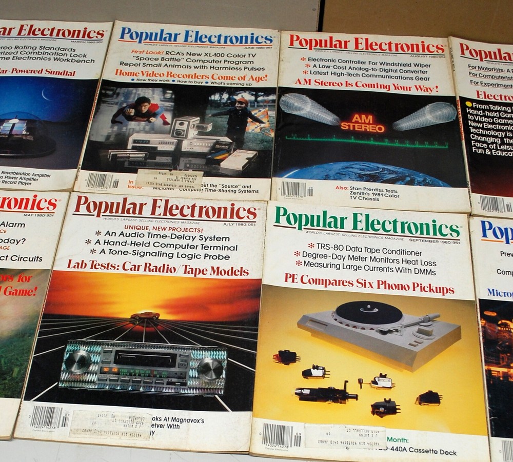 Rare Popular Electronics Magazine 11 Issues 1980 Ships Worldwide