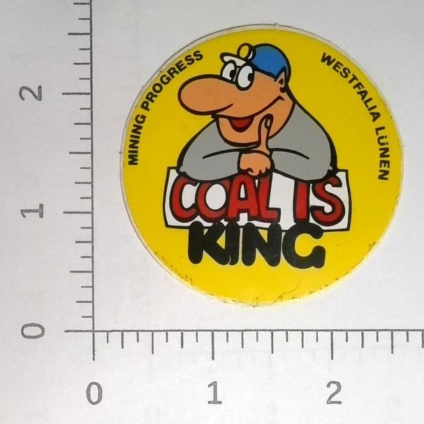 Vintage Westfalia Lunen Mining Progress Coal Mining Sticker Decal