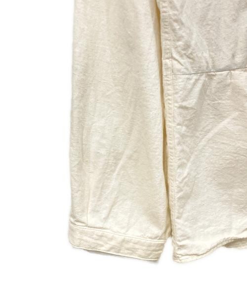 OUTIL Band collar shirt ivory
