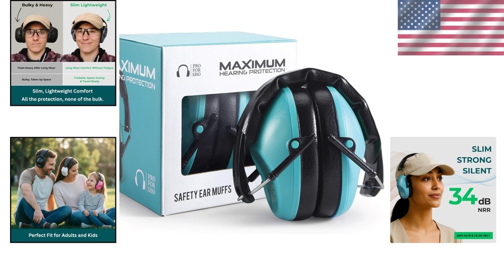 Certified 34dB NRR Hearing Protection - Compact & Effective