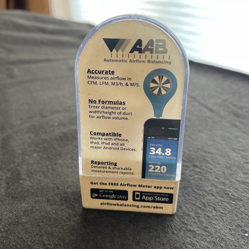 ABM-100 Airflow Meter – Smartphone Anemometer – iOS & Android Compatible