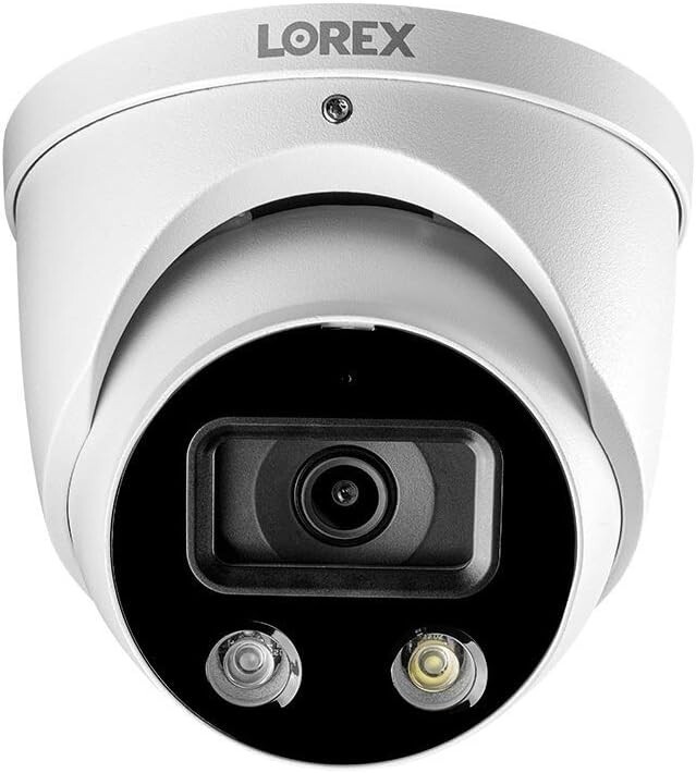 Lorex 4K Ultra HD Smart Deterrence IP Dome Camera Smart Motion Detection E893DD