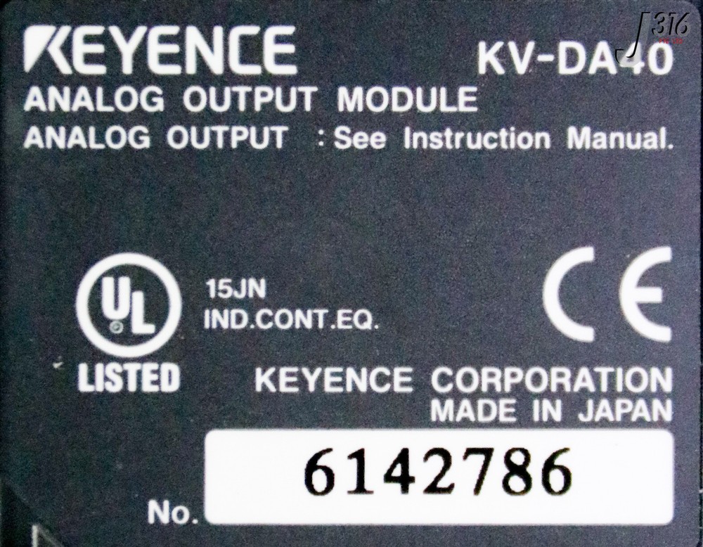 36822 KEYENCE D/A CONVERSION UNIT, 4 ANALOG OUTPUT CHANNELS KV-DA40