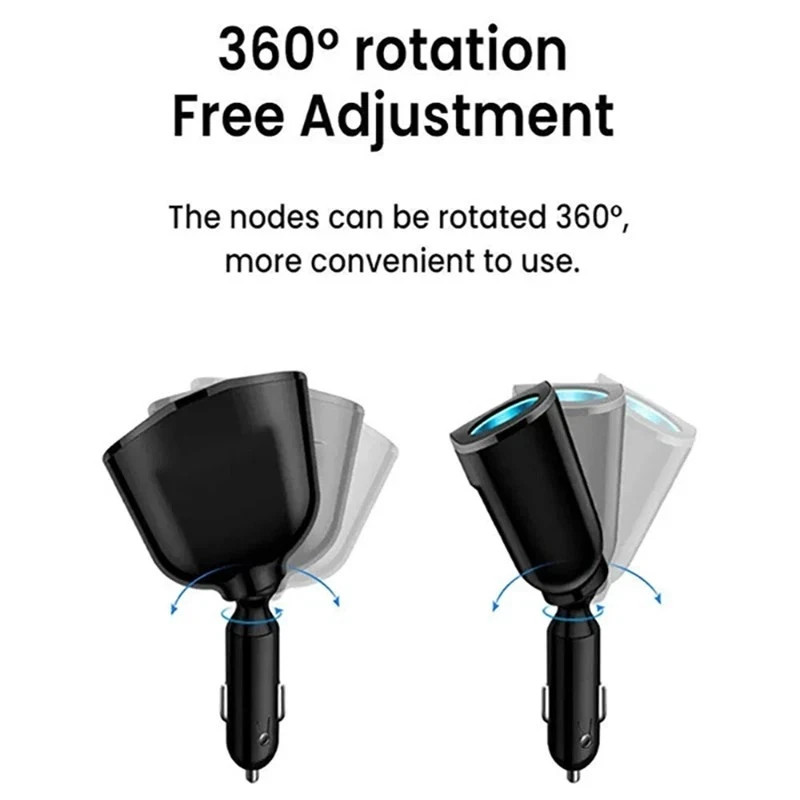 12V Car Cigarette Lighter Socket Splitter Dual USB Charger Power Adapter