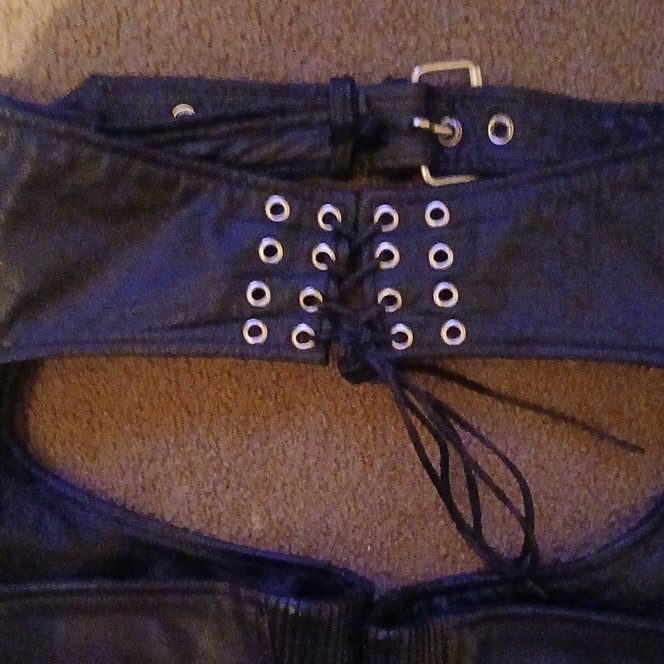 FMC Leather Motorcycle Chaps Mens XL