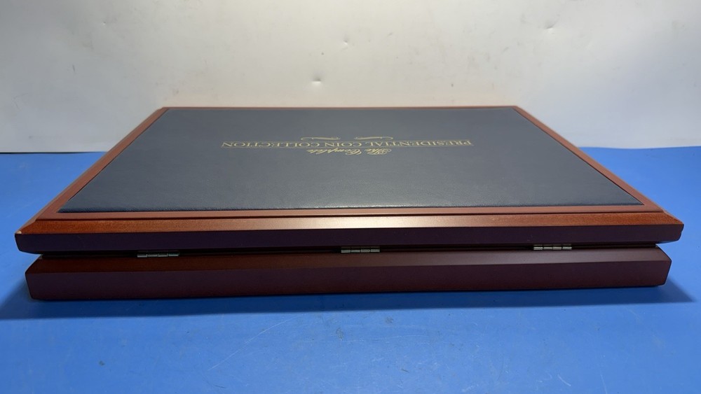 Franklin Mint Complete Presidential Coin Collection Cherry Storage Display Case