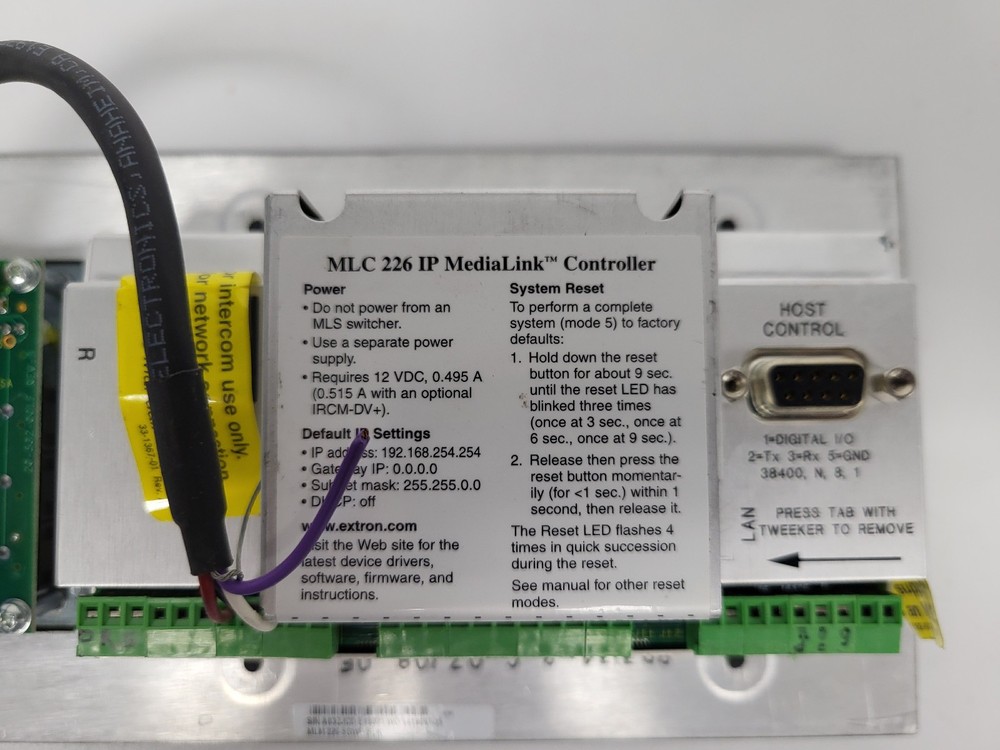 Extron MLC 226 IP MediaLink Controller Panel with DVD & VCR Controls
