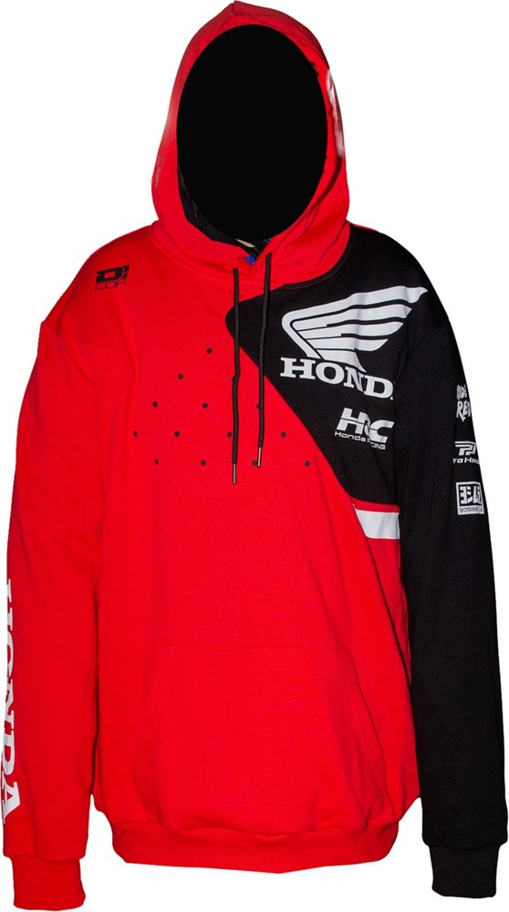 D'Cor Visuals Honda Team 2 Mens Pullover Sweatshirt Red