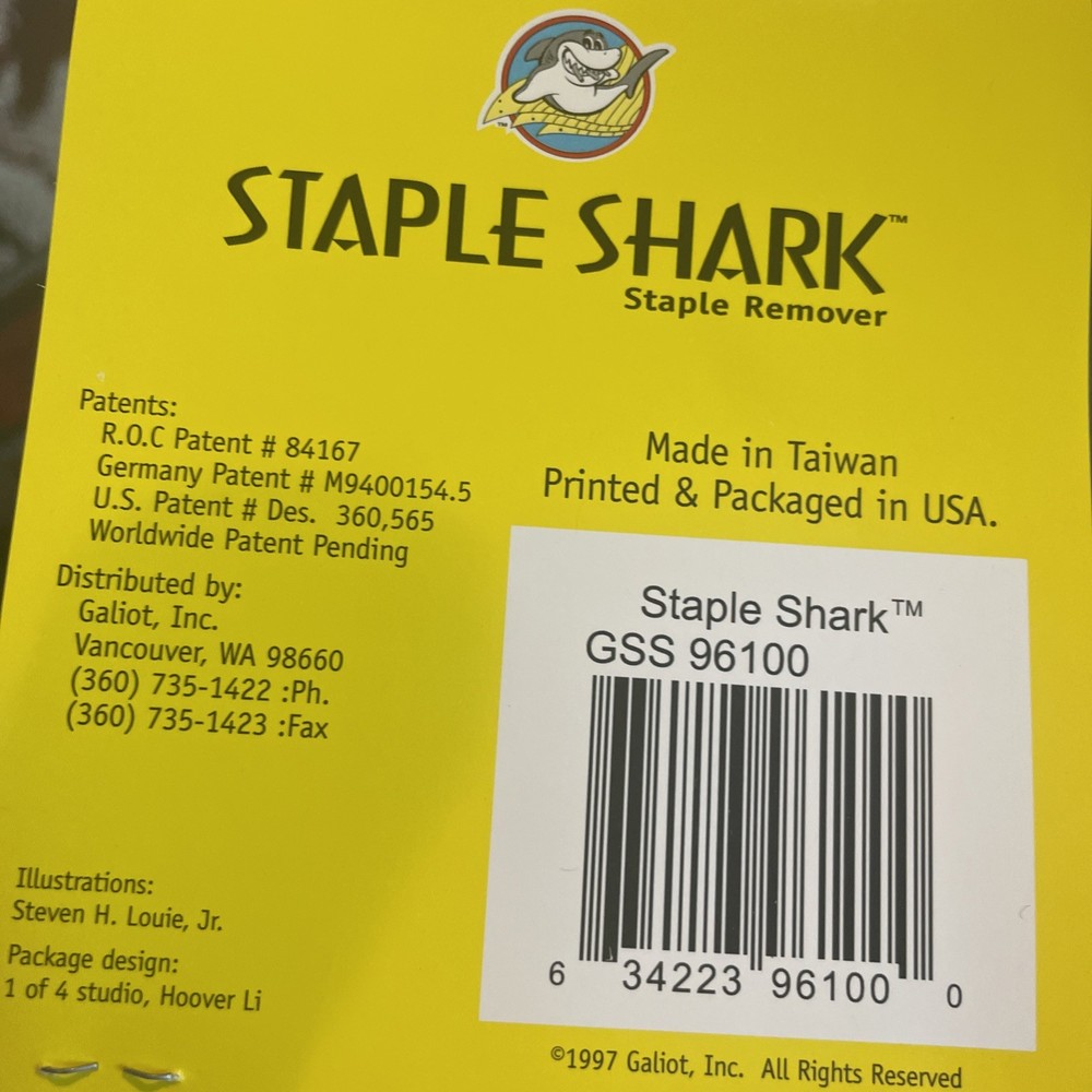 Staple Shark Staple Remover Galiot Blue