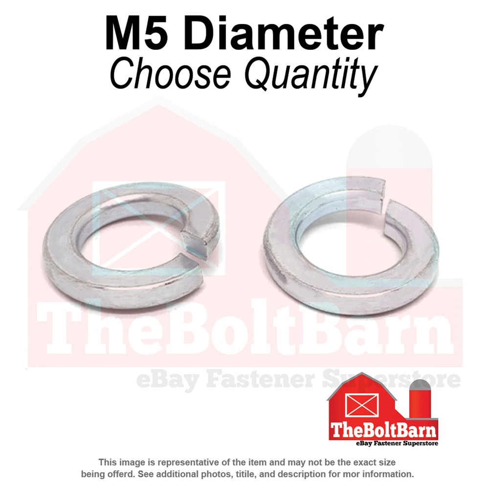 M6 Class 10 Split Lock Washers Zinc Clear (Pick Quantity)