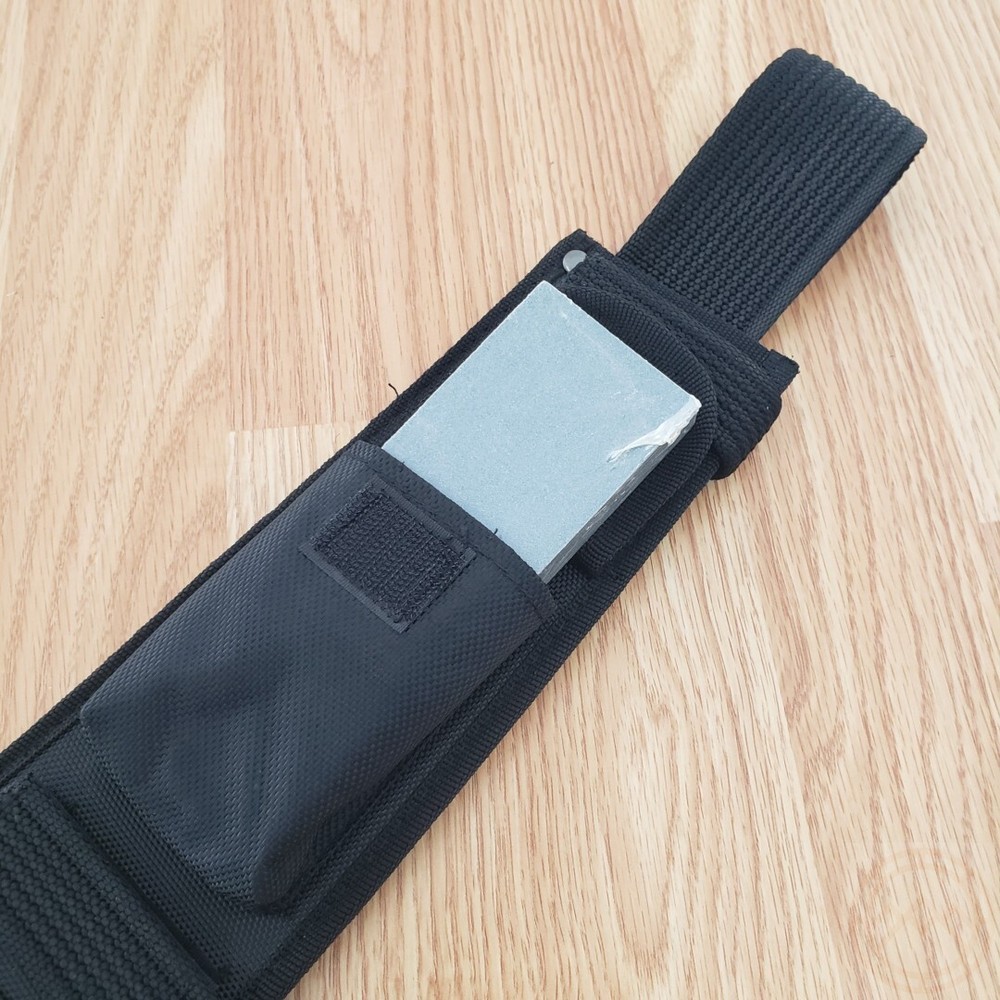 Marbles Machete Sheath Black Nylon Construction Includes Sharpening Stone w/Logo