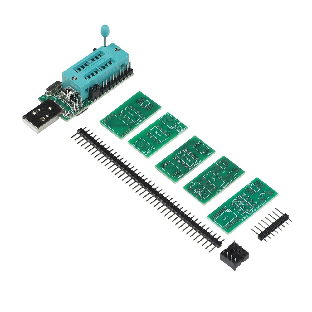 CH341A Programmer v1 7 Multi Voltage Level Conversion with Full Adapter Boards