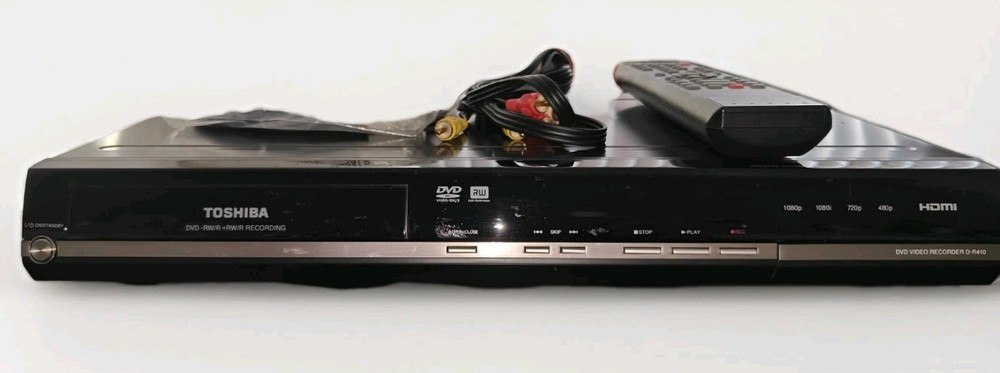 Toshiba D-R410 DVD Recorder Bundle Remote, HDMI Cable, Component Cables Tested