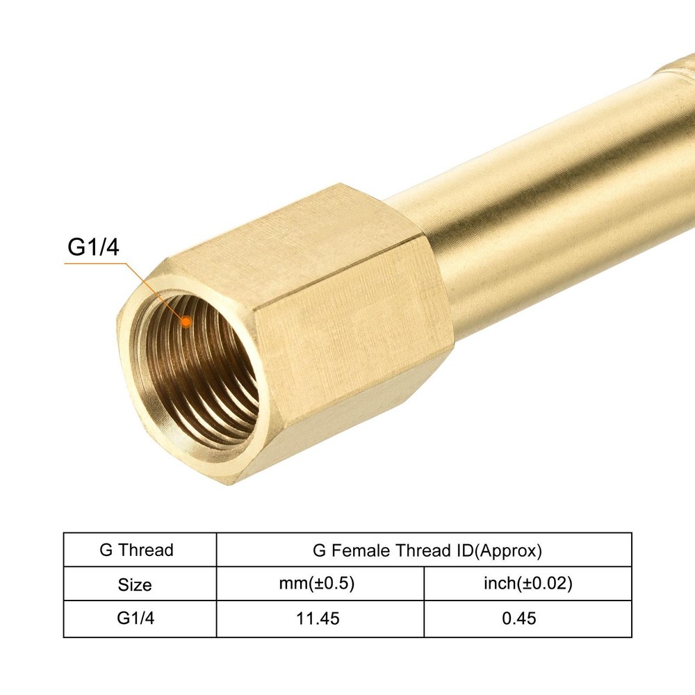 Brass Pipe Fitting G1/4 Adapter 75mm Extension Connector Hex Coupling