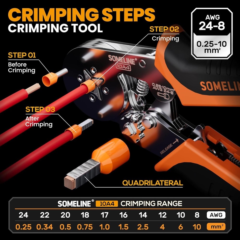 High-Quality Ferrule Crimping Tool with 23 Terminals for Electrical Precision
