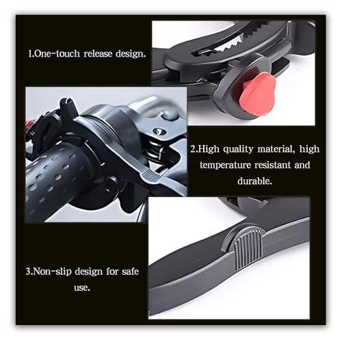 Universal Motorcycle Throttle Lock with Silicone Protective Ring - Adjustable