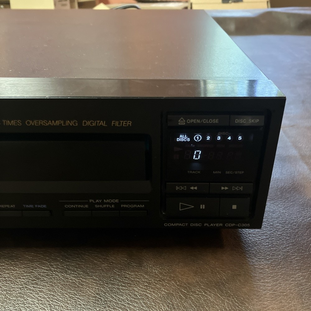 SONY CDP-C305 Carousel 5 Disc CD Player TESTED WORKING