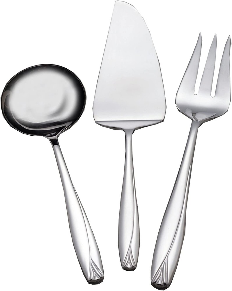 NIB!  Waterford Lisette Matte Serving Set - 3 Piece Set