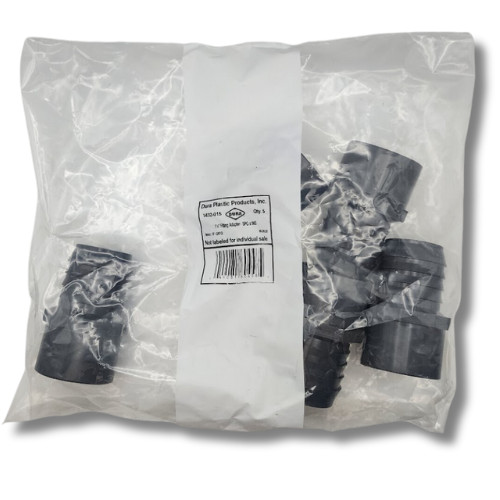 5 Pack 2" PVC Insert x 2" Barb Adapter