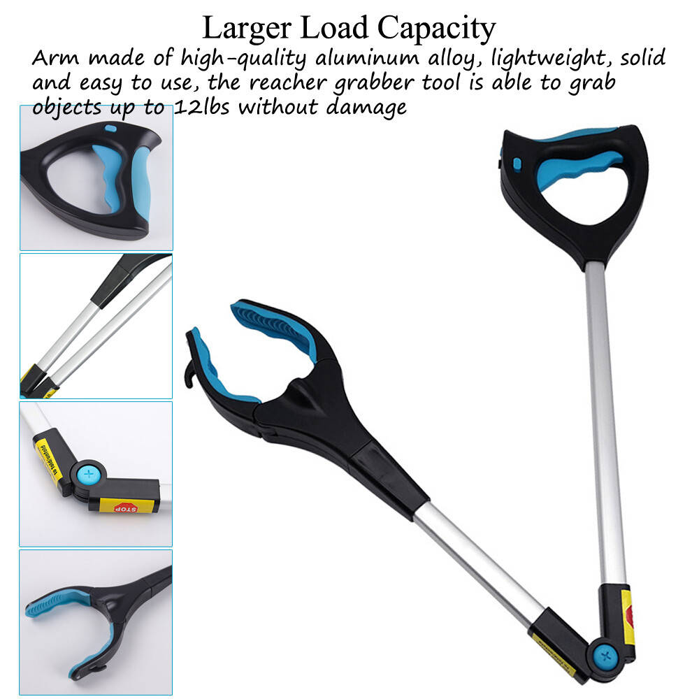 32" Foldable Grabber Reacher Tool For Elderly Pick Up Stick Garbage Trash Picker