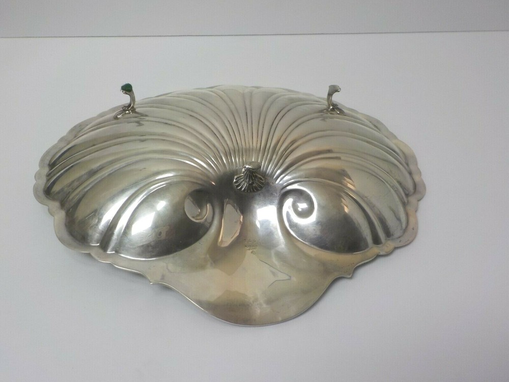 Reed & Barton Sterling Silver 12" Footed Shell Bowl / Dish, 655 grams