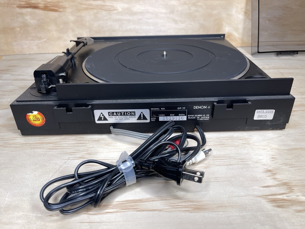 Denon DP-7F Direct Drive Fully Automatic Turntable w Manual Box