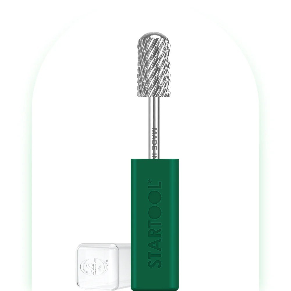 StarTool Nail Drill Bit - Round Top Large Barrel - 2X Coarse - Silver