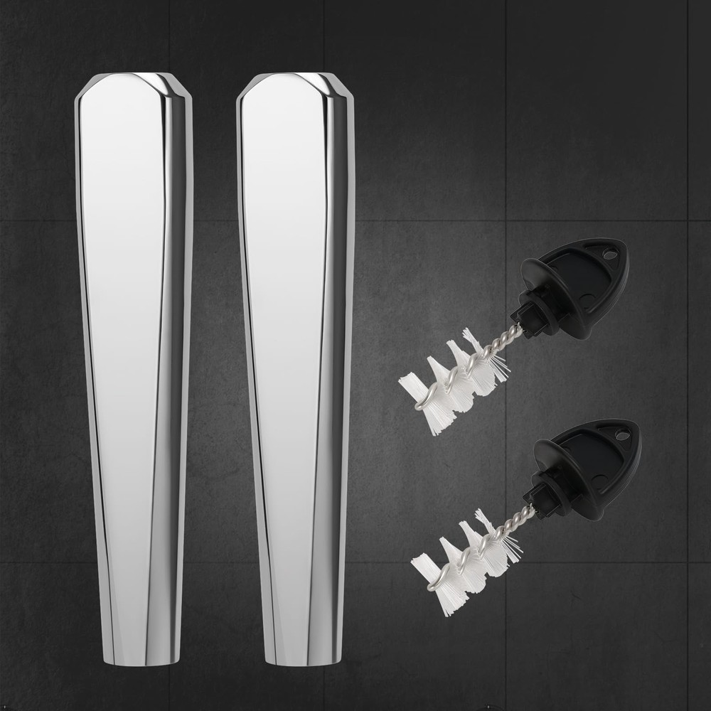 2 Pack Stainless Steel Beer Keg Tap Handle – 4.9" Durable Metal Handle 3/8" T...