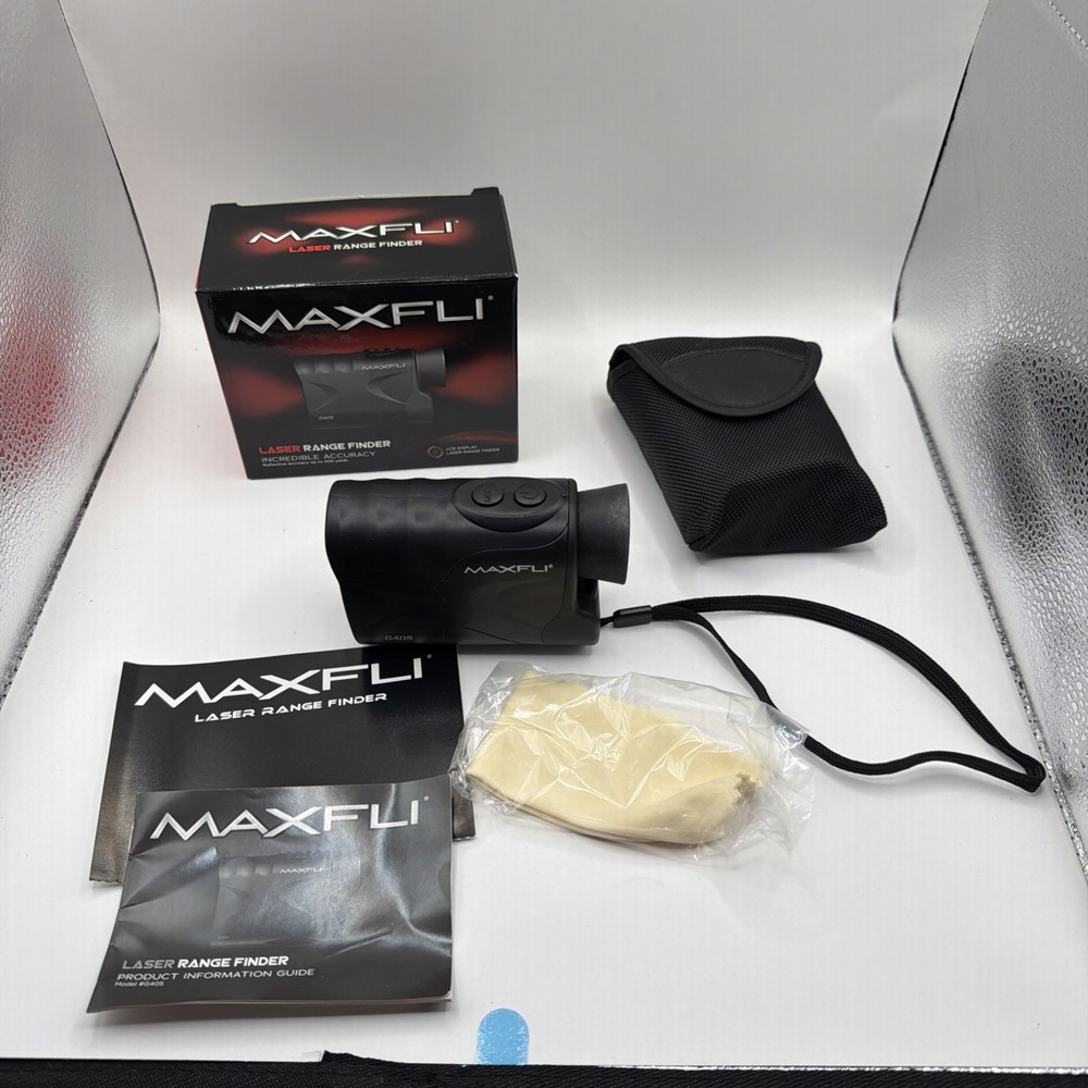 MAXFLI G405 Laser Range Finder LCD Display Golf Black with Carrying Case A