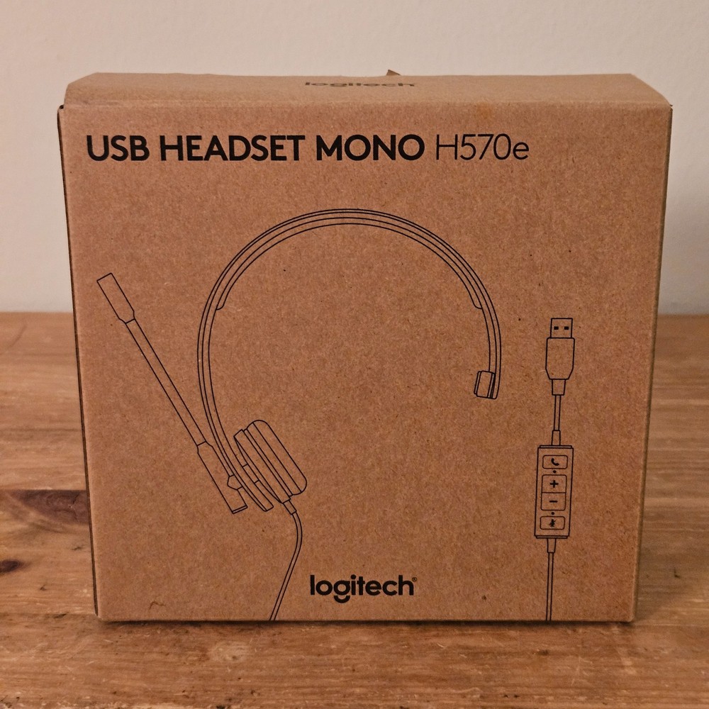 New Logitech USB Headset H570e Stereo - Black