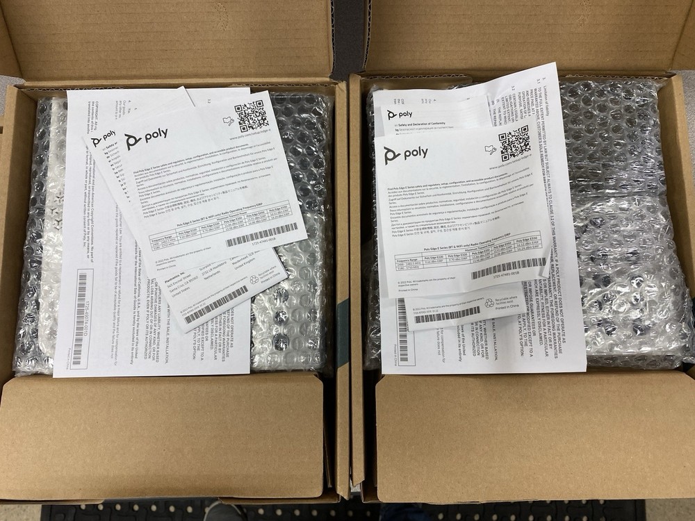 Poly Edge E500 IP Phones (QTY 2) with Expansion Module New In Box