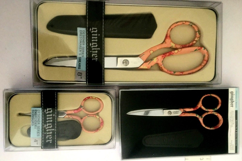 Gingher Designer Scissors ~ BIANCA ~  8" - 5" OR 4"  NIB!!!!!
