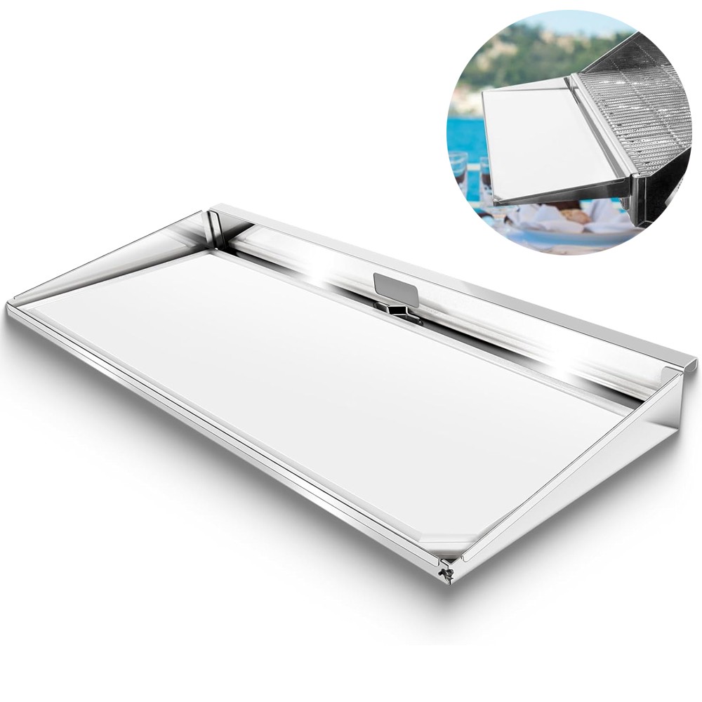 A10-902 Serving Shelf with Removable Cutting Board Fit for Rectangular Grills