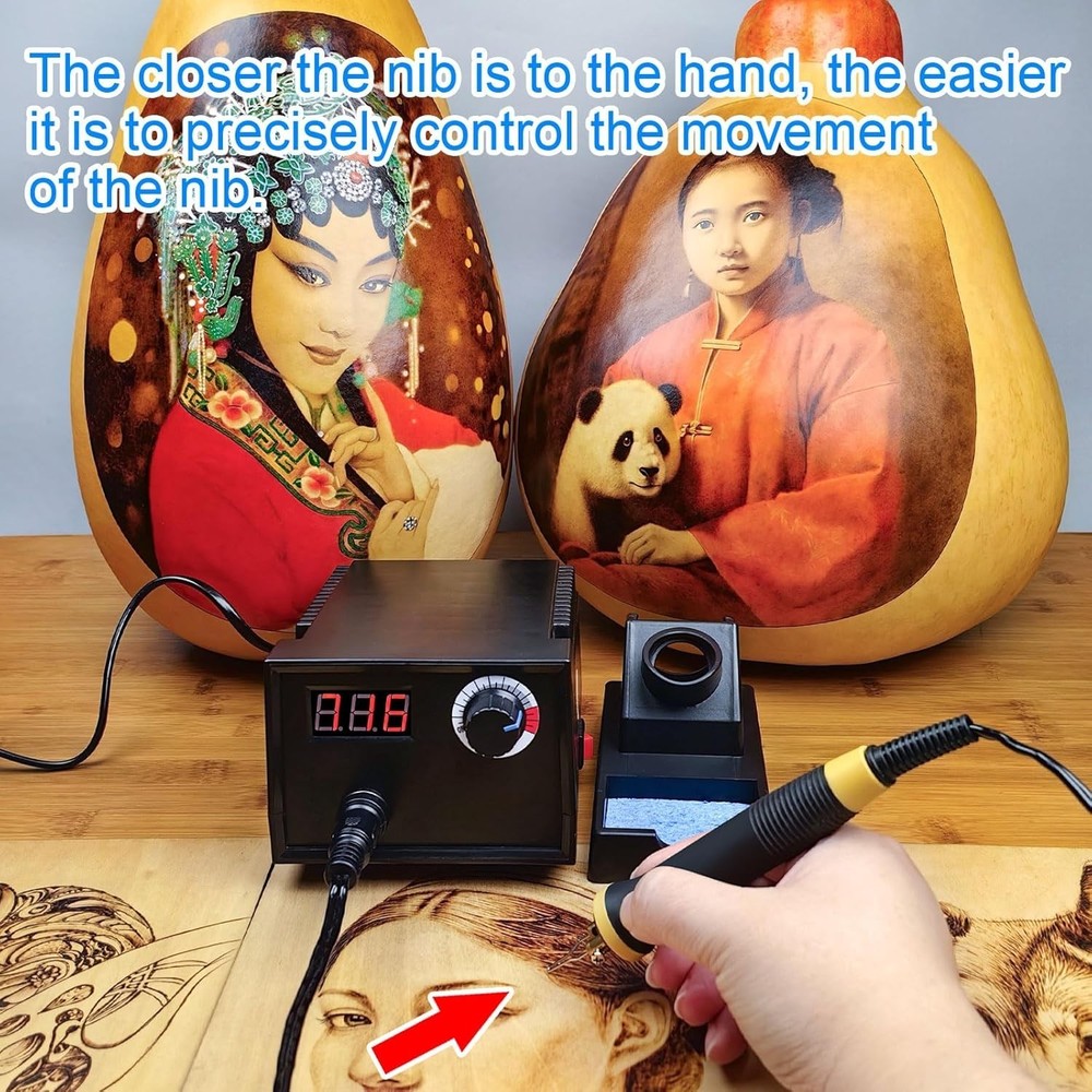 Digital Wood Burning Kit - Professional Pen, 30 Tips & Adjustable Temperature