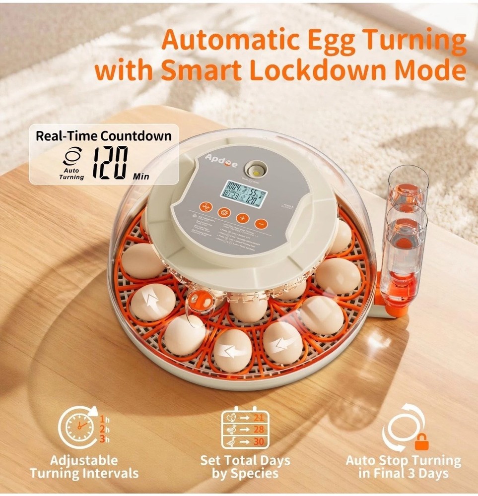 APDOE Egg Incubators for Hatching Eggs, Temperature and Humidity Control