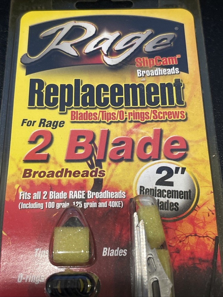 Rage SlipCam Broadheads Replacement 2 Blade Expandable Broadheads