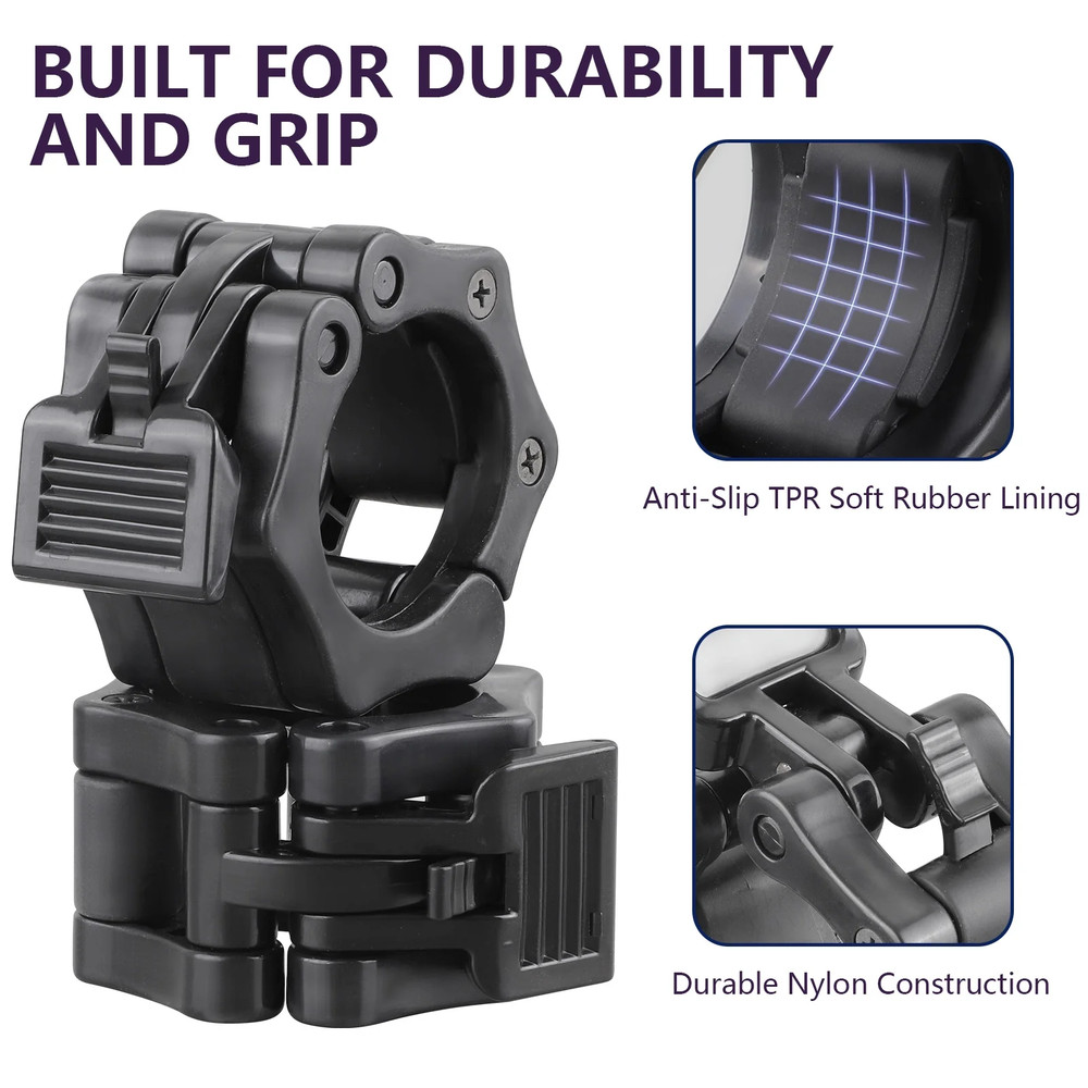 Barbell Clamps (Black 2 Inch)