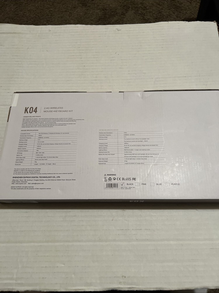 K04 Wireless Keyboard and Mouse Combo, Compac Quiet 2.4G Ultra-Thin Sleek Design